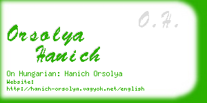 orsolya hanich business card